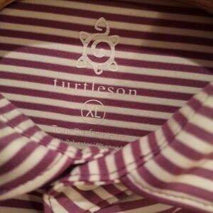 Turtleson Polo Shirt Mens XL Purple Stretch Tour Performance Preppy‎ Golf Adult